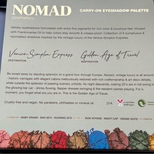 NWT Nomad Carry-On Nine Color Eyeshadow Palette